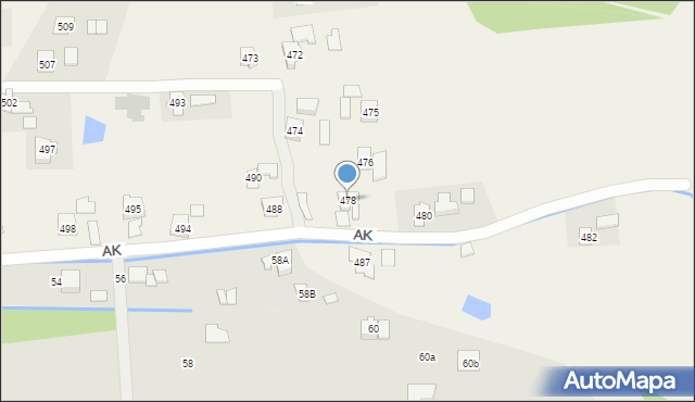 Błażowa Dolna, Błażowa Dolna, 478, mapa Błażowa Dolna