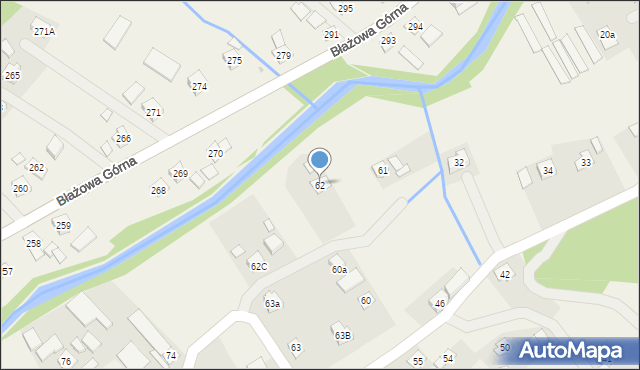Błażowa Górna, Błażowa Górna, 62, mapa Błażowa Górna
