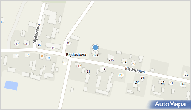 Błędostowo, Błędostowo, 12A, mapa Błędostowo