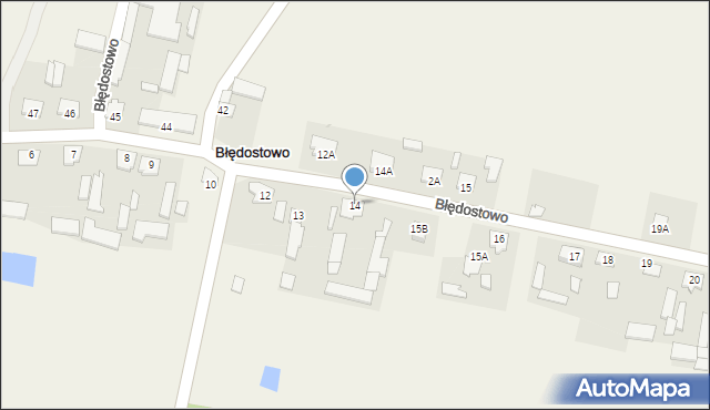 Błędostowo, Błędostowo, 14, mapa Błędostowo