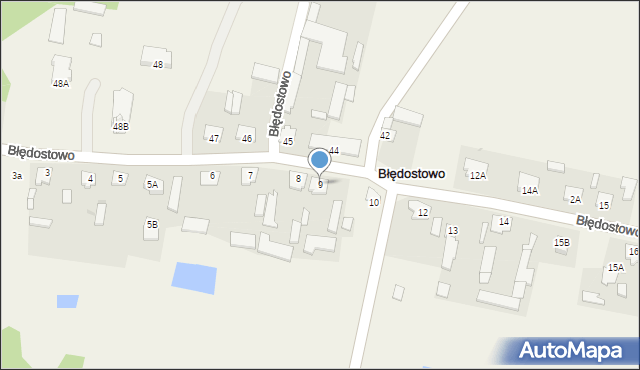 Błędostowo, Błędostowo, 9, mapa Błędostowo