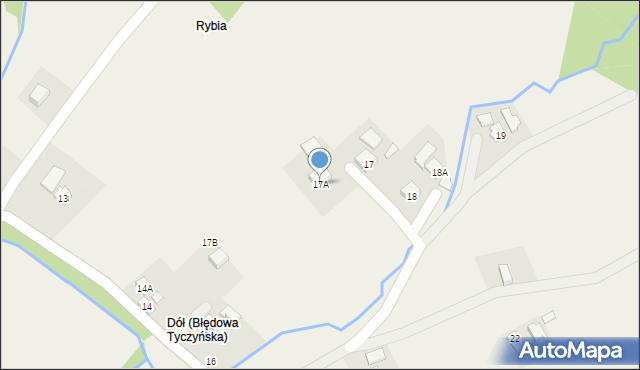 Błędowa Tyczyńska, Błędowa Tyczyńska, 17A, mapa Błędowa Tyczyńska