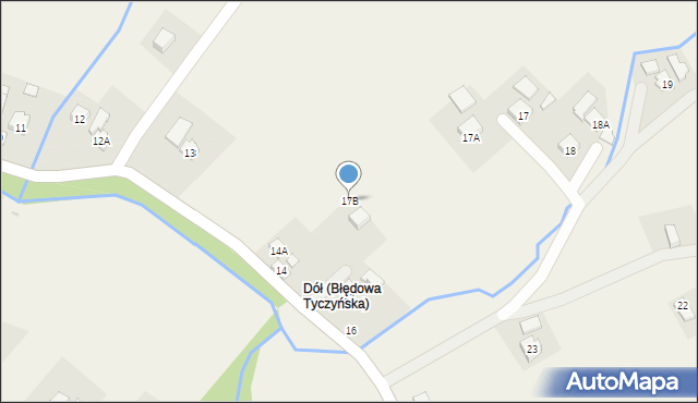 Błędowa Tyczyńska, Błędowa Tyczyńska, 17B, mapa Błędowa Tyczyńska