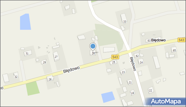 Błędowo, Błędowo, 26, mapa Błędowo