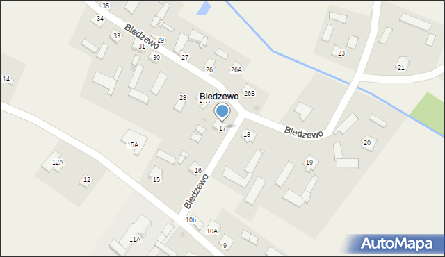 Bledzewo, Bledzewo, 17, mapa Bledzewo