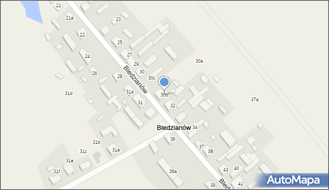 Bledzianów, Bledzianów, 30b, mapa Bledzianów