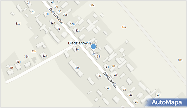 Bledzianów, Bledzianów, 37, mapa Bledzianów