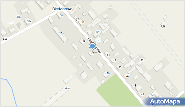 Bledzianów, Bledzianów, 42, mapa Bledzianów