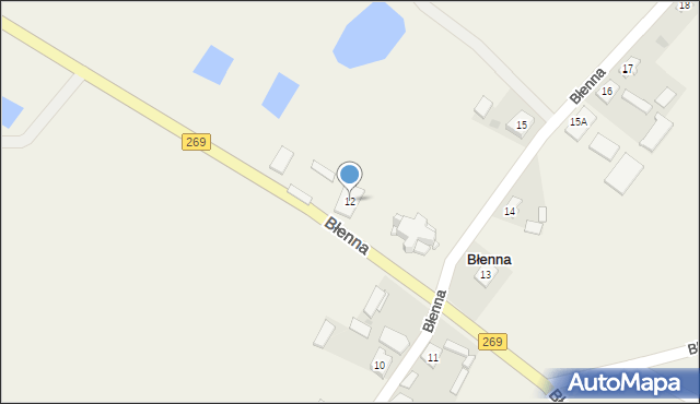 Błenna, Błenna, 12, mapa Błenna