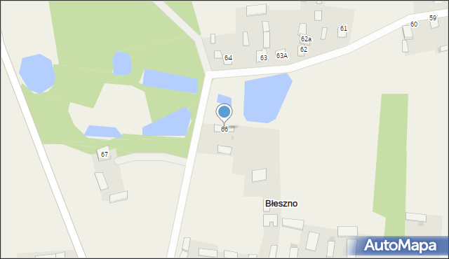 Błeszno, Błeszno, 66, mapa Błeszno