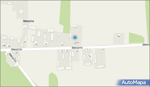 Błeszno, Błeszno, 9, mapa Błeszno