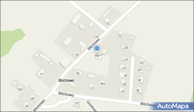 Blichowo, Blichowo, 55A, mapa Blichowo