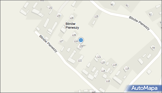 Blinów Pierwszy, Blinów Pierwszy, 123, mapa Blinów Pierwszy