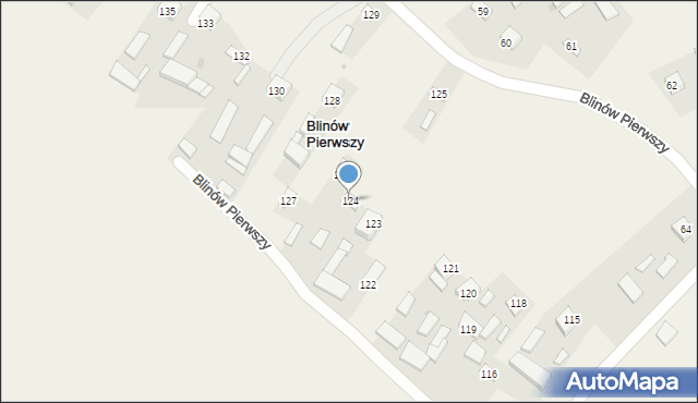 Blinów Pierwszy, Blinów Pierwszy, 124, mapa Blinów Pierwszy