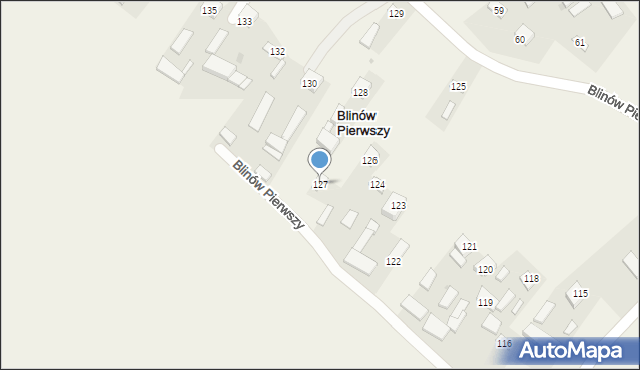 Blinów Pierwszy, Blinów Pierwszy, 127, mapa Blinów Pierwszy