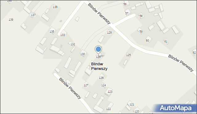 Blinów Pierwszy, Blinów Pierwszy, 128, mapa Blinów Pierwszy