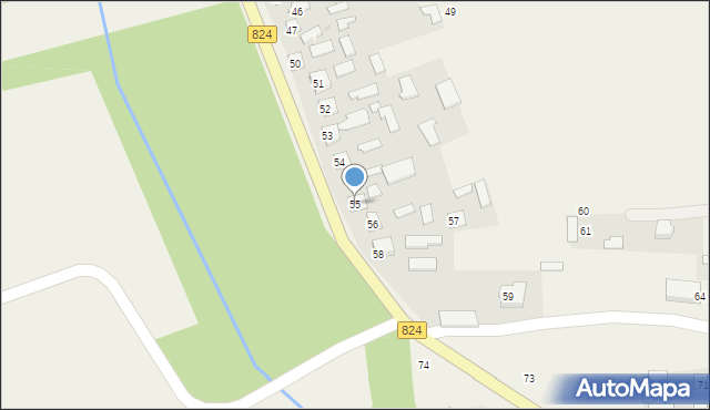 Bliskowice, Bliskowice, 55, mapa Bliskowice