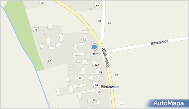 Bliskowice, Bliskowice, 79, mapa Bliskowice