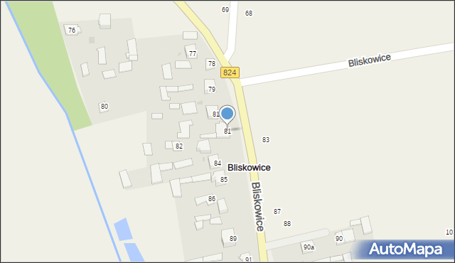 Bliskowice, Bliskowice, 81, mapa Bliskowice