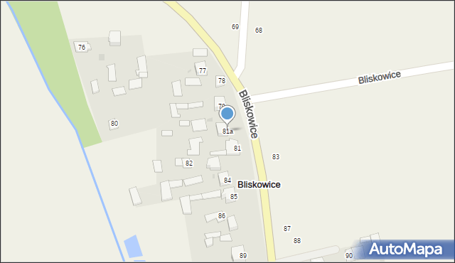 Bliskowice, Bliskowice, 81a, mapa Bliskowice