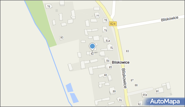 Bliskowice, Bliskowice, 82, mapa Bliskowice