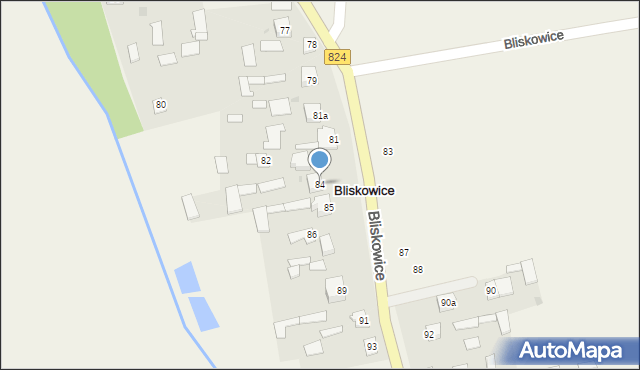 Bliskowice, Bliskowice, 84, mapa Bliskowice