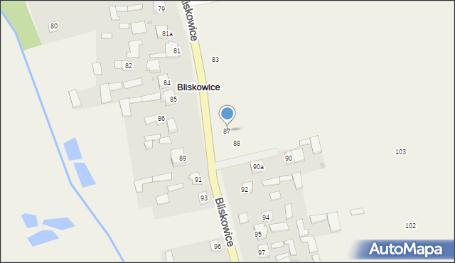 Bliskowice, Bliskowice, 87, mapa Bliskowice