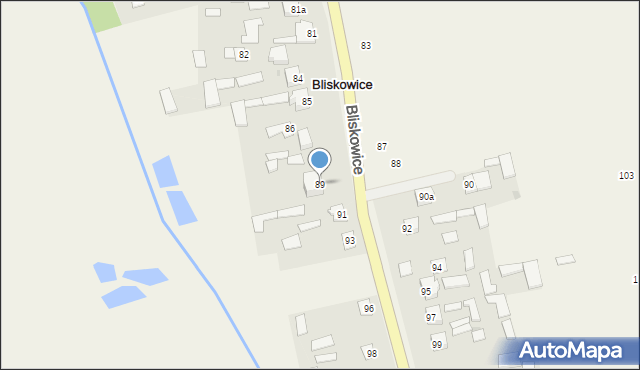 Bliskowice, Bliskowice, 89, mapa Bliskowice