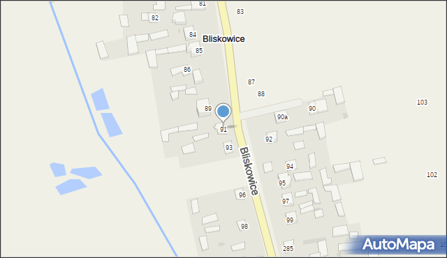 Bliskowice, Bliskowice, 91, mapa Bliskowice
