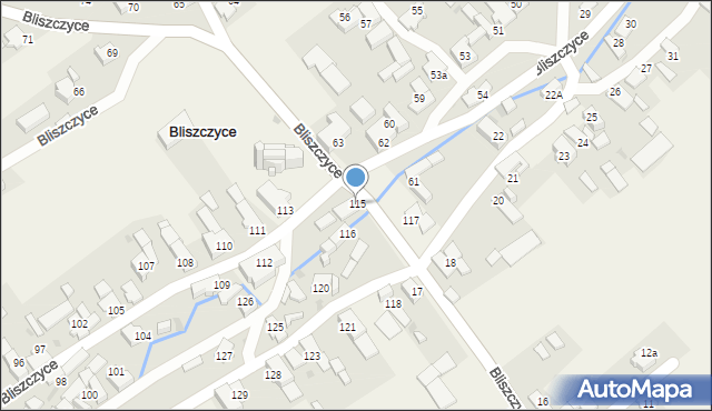 Bliszczyce, Bliszczyce, 115, mapa Bliszczyce