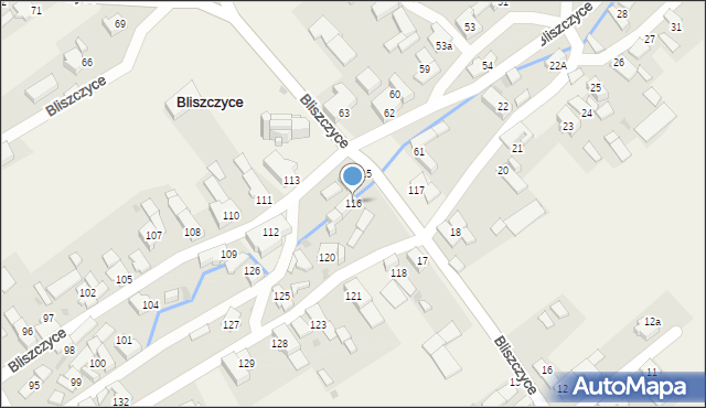 Bliszczyce, Bliszczyce, 116, mapa Bliszczyce