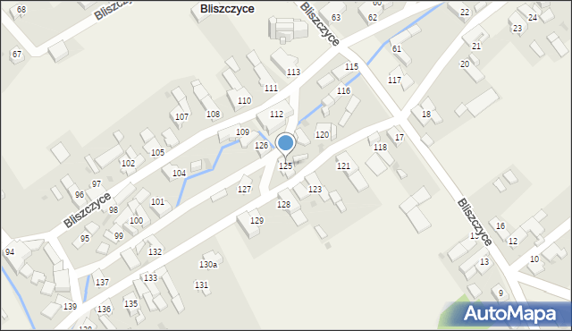 Bliszczyce, Bliszczyce, 125, mapa Bliszczyce