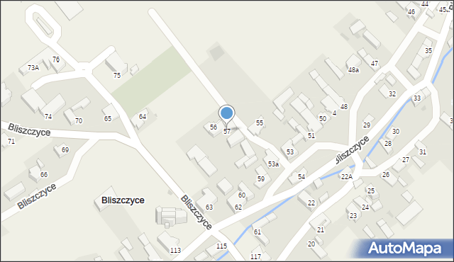 Bliszczyce, Bliszczyce, 57, mapa Bliszczyce