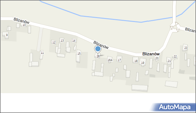 Blizanów, Blizanów, 16, mapa Blizanów