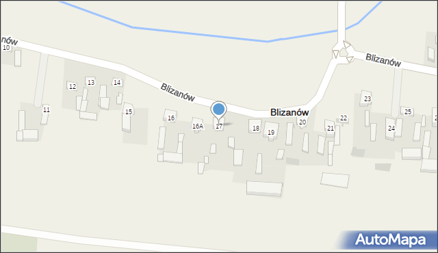 Blizanów, Blizanów, 17, mapa Blizanów