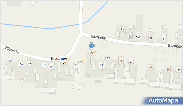 Blizanów, Blizanów, 23, mapa Blizanów