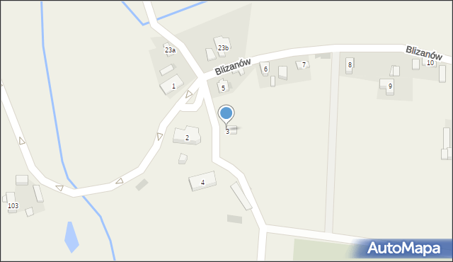 Blizanów, Blizanów, 3, mapa Blizanów