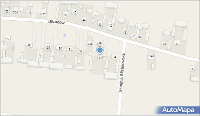 Blizanów, Blizanów, 33, mapa Blizanów