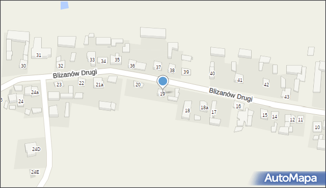 Blizanów Drugi, Blizanów Drugi, 19, mapa Blizanów Drugi