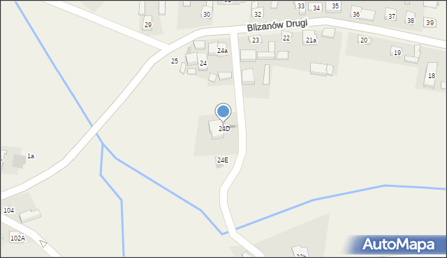 Blizanów Drugi, Blizanów Drugi, 24D, mapa Blizanów Drugi