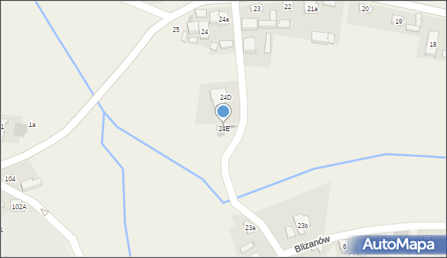 Blizanów Drugi, Blizanów Drugi, 24E, mapa Blizanów Drugi