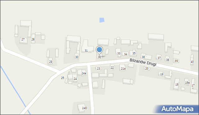 Blizanów Drugi, Blizanów Drugi, 32, mapa Blizanów Drugi