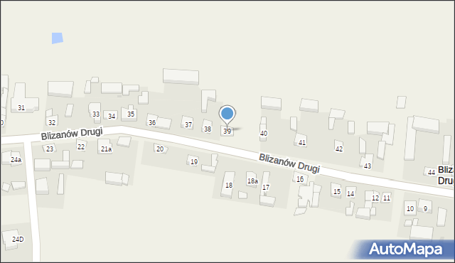 Blizanów Drugi, Blizanów Drugi, 39, mapa Blizanów Drugi