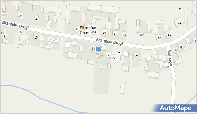 Blizanów Drugi, Blizanów Drugi, 7, mapa Blizanów Drugi