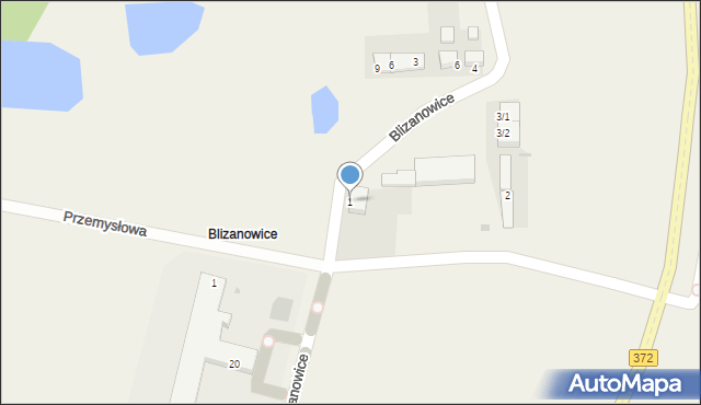 Blizanowice, Blizanowice, 1, mapa Blizanowice