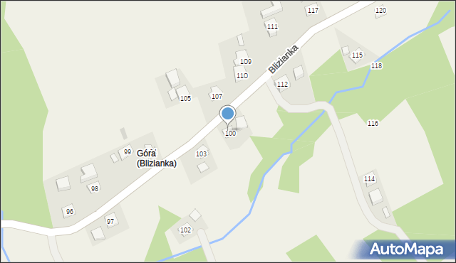 Blizianka, Blizianka, 108, mapa Blizianka