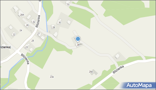 Blizianka, Blizianka, 16, mapa Blizianka