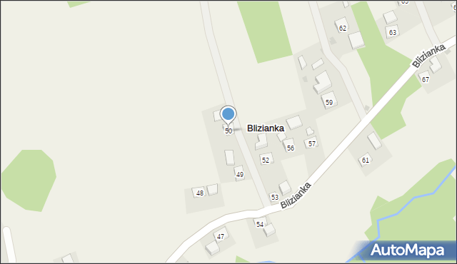 Blizianka, Blizianka, 50, mapa Blizianka