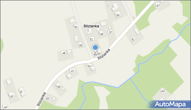 Blizianka, Blizianka, 53, mapa Blizianka