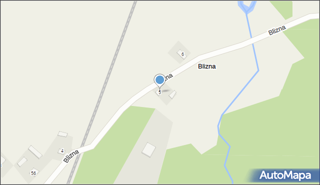 Blizna, Blizna, 5, mapa Blizna